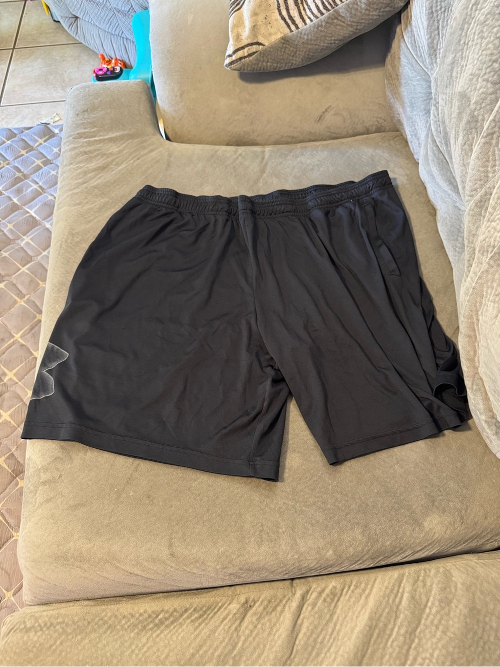 Big and Tall Under Armour Men's Black Athletic Performance Shorts